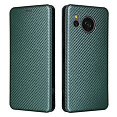 Funda de Cuero Cartera con Soporte Carcasa L02Z para Sharp Aquos Sense8 Verde