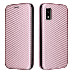 Funda de Cuero Cartera con Soporte Carcasa L02Z para Sharp Aquos wish Oro Rosa