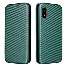 Funda de Cuero Cartera con Soporte Carcasa L02Z para Sharp Aquos wish Verde