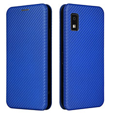 Funda de Cuero Cartera con Soporte Carcasa L02Z para Sharp Aquos wish3 Azul