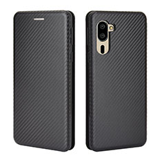 Funda de Cuero Cartera con Soporte Carcasa L02Z para Sharp Simple Sumaho 5 Negro