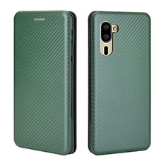 Funda de Cuero Cartera con Soporte Carcasa L02Z para Sharp Simple Sumaho 5 Verde