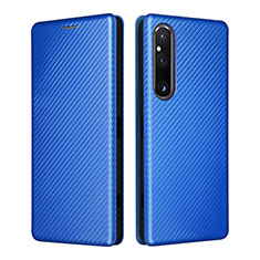 Funda de Cuero Cartera con Soporte Carcasa L02Z para Sony Xperia 1 V Azul