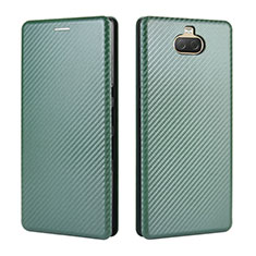 Funda de Cuero Cartera con Soporte Carcasa L02Z para Sony Xperia 10 Verde