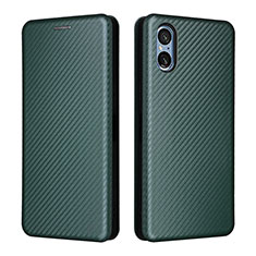 Funda de Cuero Cartera con Soporte Carcasa L02Z para Sony Xperia 5 V Verde