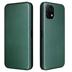 Funda de Cuero Cartera con Soporte Carcasa L02Z para Vivo iQOO U3x 5G Verde