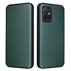 Funda de Cuero Cartera con Soporte Carcasa L02Z para Vivo T1 5G India Verde