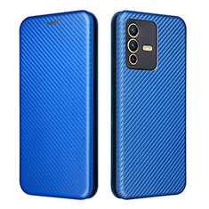 Funda de Cuero Cartera con Soporte Carcasa L02Z para Vivo V23 5G Azul