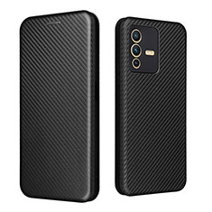 Funda de Cuero Cartera con Soporte Carcasa L02Z para Vivo V23 5G Negro