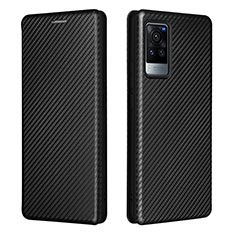 Funda de Cuero Cartera con Soporte Carcasa L02Z para Vivo X60 Pro 5G Negro