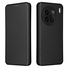 Funda de Cuero Cartera con Soporte Carcasa L02Z para Vivo X90 Pro+ Plus 5G Negro