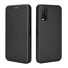 Funda de Cuero Cartera con Soporte Carcasa L02Z para Vivo Y20s G Negro