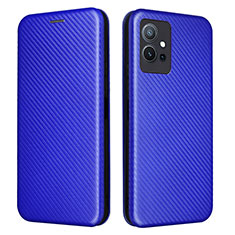 Funda de Cuero Cartera con Soporte Carcasa L02Z para Vivo Y30 5G Azul