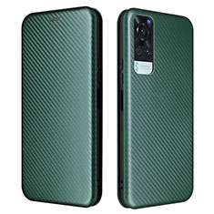 Funda de Cuero Cartera con Soporte Carcasa L02Z para Vivo Y31 (2021) Verde