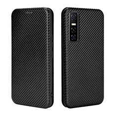 Funda de Cuero Cartera con Soporte Carcasa L02Z para Vivo Y73s 5G Negro