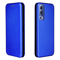 Funda de Cuero Cartera con Soporte Carcasa L02Z para Vivo Y75s 5G Azul