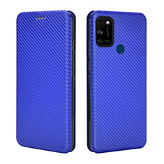 Funda de Cuero Cartera con Soporte Carcasa L02Z para Wiko View5 Azul