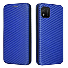 Funda de Cuero Cartera con Soporte Carcasa L02Z para Wiko Y52 Azul