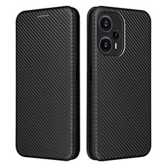 Funda de Cuero Cartera con Soporte Carcasa L02Z para Xiaomi Poco F5 5G Negro