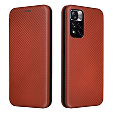 Funda de Cuero Cartera con Soporte Carcasa L02Z para Xiaomi Poco M4 Pro 5G Marron