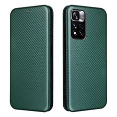 Funda de Cuero Cartera con Soporte Carcasa L02Z para Xiaomi Poco M4 Pro 5G Verde