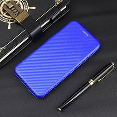 Funda de Cuero Cartera con Soporte Carcasa L02Z para Xiaomi Redmi 9 Azul