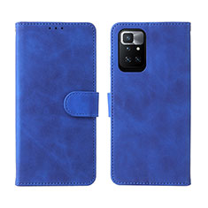 Funda de Cuero Cartera con Soporte Carcasa L02Z para Xiaomi Redmi Note 11 4G (2021) Azul