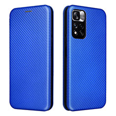 Funda de Cuero Cartera con Soporte Carcasa L02Z para Xiaomi Redmi Note 11 5G Azul