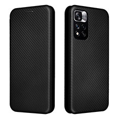 Funda de Cuero Cartera con Soporte Carcasa L02Z para Xiaomi Redmi Note 11 5G Negro