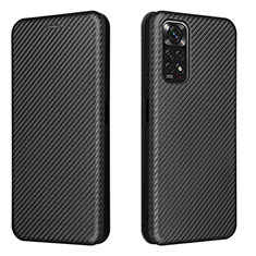 Funda de Cuero Cartera con Soporte Carcasa L02Z para Xiaomi Redmi Note 11S 4G Negro