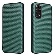 Funda de Cuero Cartera con Soporte Carcasa L02Z para Xiaomi Redmi Note 11S 4G Verde