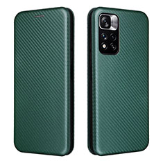 Funda de Cuero Cartera con Soporte Carcasa L02Z para Xiaomi Redmi Note 11S 5G Verde