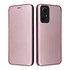 Funda de Cuero Cartera con Soporte Carcasa L02Z para Xiaomi Redmi Note 12S Oro Rosa