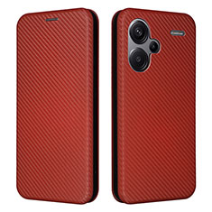 Funda de Cuero Cartera con Soporte Carcasa L02Z para Xiaomi Redmi Note 13 Pro+ Plus 5G Marron