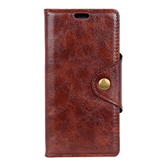 Funda de Cuero Cartera con Soporte Carcasa L03 para Asus Zenfone 5 Lite ZC600KL Marron