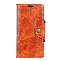 Funda de Cuero Cartera con Soporte Carcasa L03 para Doogee X60L Naranja