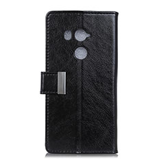 Funda de Cuero Cartera con Soporte Carcasa L03 para HTC U11 Eyes Negro