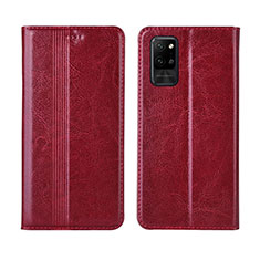 Funda de Cuero Cartera con Soporte Carcasa L03 para Huawei Honor Play4 Pro 5G Rojo