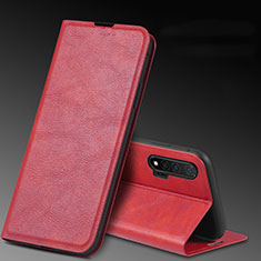 Funda de Cuero Cartera con Soporte Carcasa L03 para Huawei Nova 6 5G Rojo