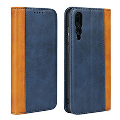 Funda de Cuero Cartera con Soporte Carcasa L03 para Huawei P20 Pro Azul