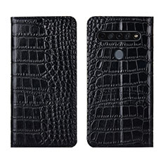 Funda de Cuero Cartera con Soporte Carcasa L03 para LG K41S Negro