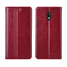 Funda de Cuero Cartera con Soporte Carcasa L03 para Nokia 1.3 Rojo