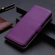 Funda de Cuero Cartera con Soporte Carcasa L03 para Oppo A11s Morado