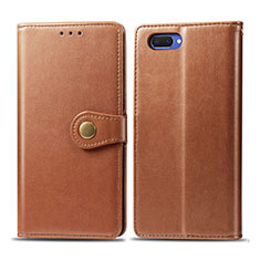 Funda de Cuero Cartera con Soporte Carcasa L03 para Oppo A12e Marron