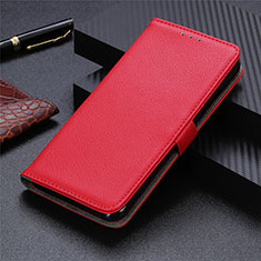 Funda de Cuero Cartera con Soporte Carcasa L03 para Oppo A32 Rojo