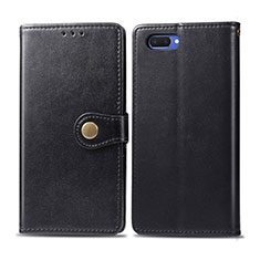 Funda de Cuero Cartera con Soporte Carcasa L03 para Oppo A5 Negro