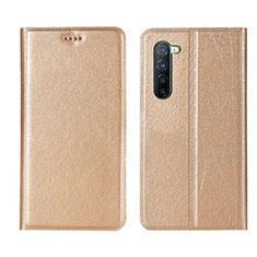 Funda de Cuero Cartera con Soporte Carcasa L03 para Oppo Find X2 Lite Oro