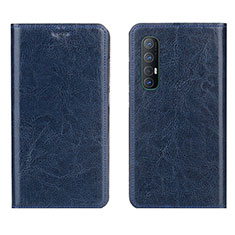 Funda de Cuero Cartera con Soporte Carcasa L03 para Oppo Find X2 Neo Azul