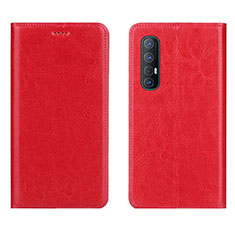 Funda de Cuero Cartera con Soporte Carcasa L03 para Oppo Find X2 Neo Rojo