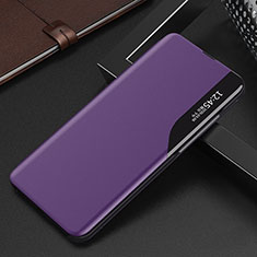 Funda de Cuero Cartera con Soporte Carcasa L03 para Oppo Find X5 5G Morado